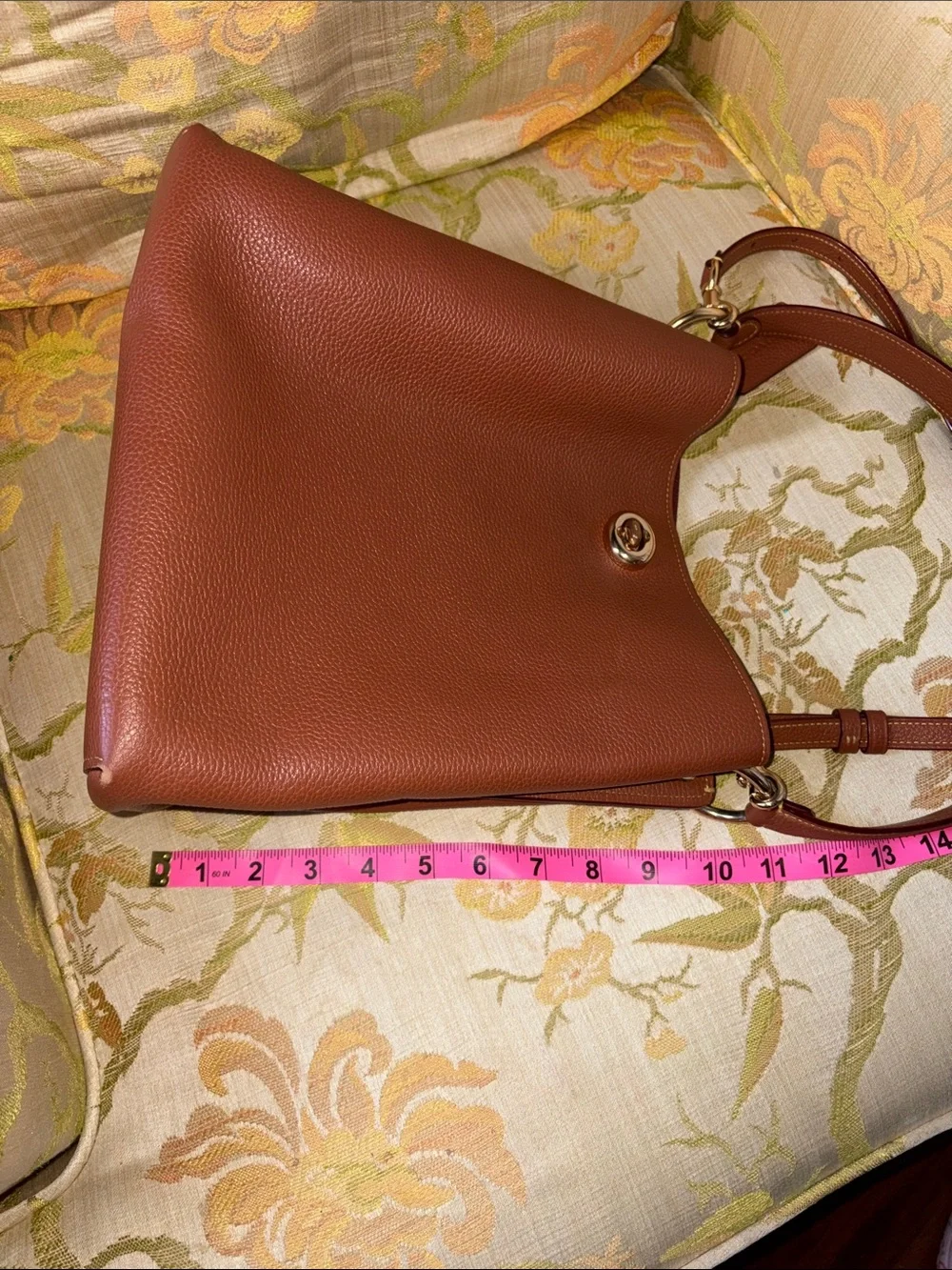 Coach Pebbled Leather Shoulder Bag with Crossbody strap